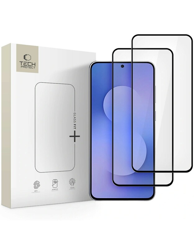 LCD apsauginis stikliukas Tech-Protect Glass Fit+ 2-Pack Samsung S731 S25 FE juodas