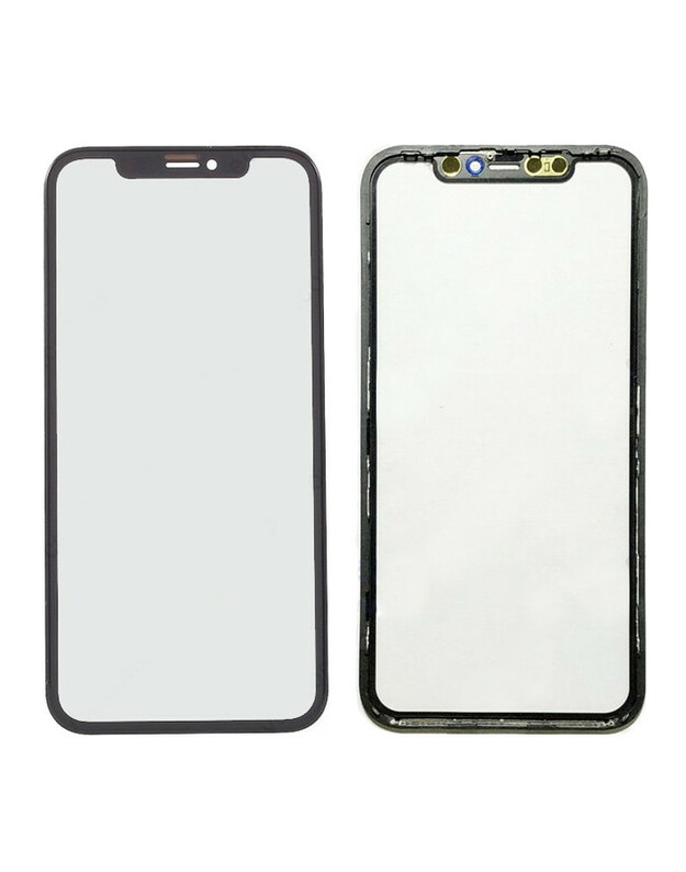 LCD stikliukas Apple iPhone 11 su rėmeliu ir OCA juodas V3