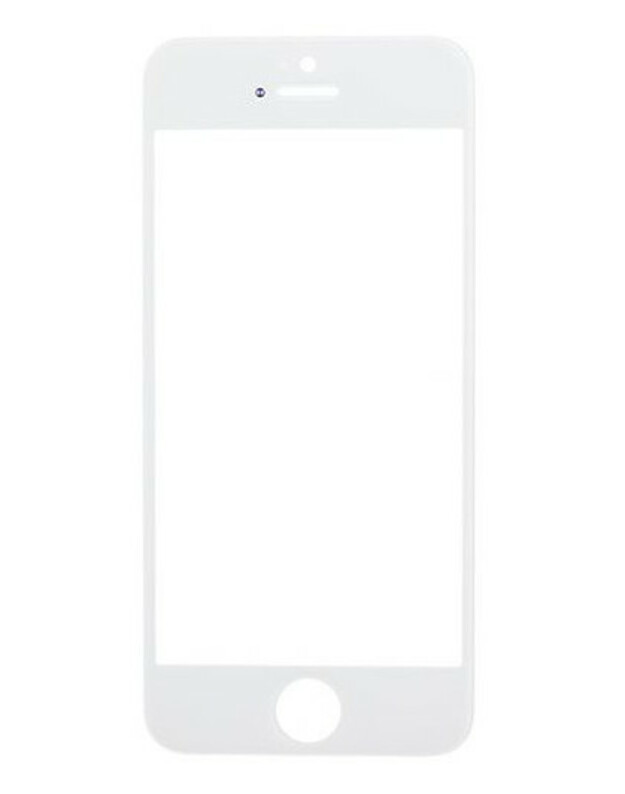 LCD stikliukas Apple iPhone 5S/SE su rėmeliu ir OCA baltas ORG