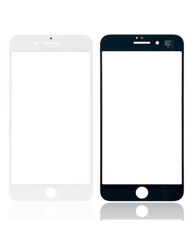 LCD stikliukas Apple iPhone 8 Plus su rėmeliu ir OCA baltas V2 ORG