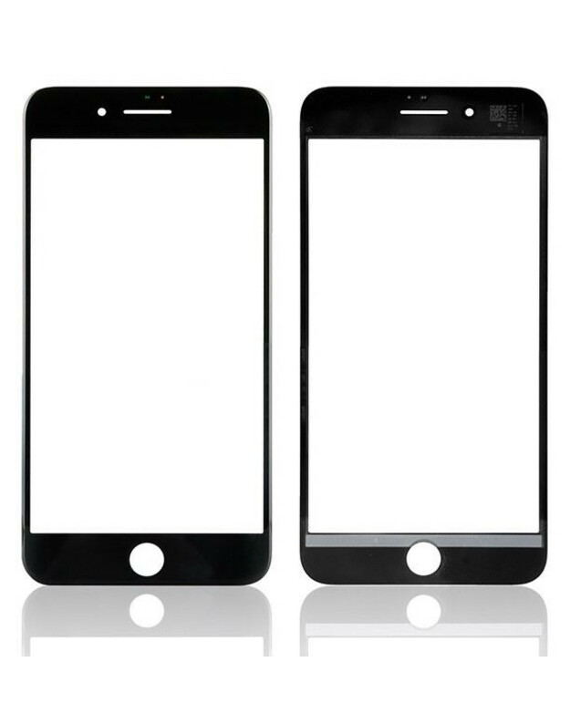 LCD stikliukas Apple iPhone 8 Plus su rėmeliu ir OCA juodas V2 ORG