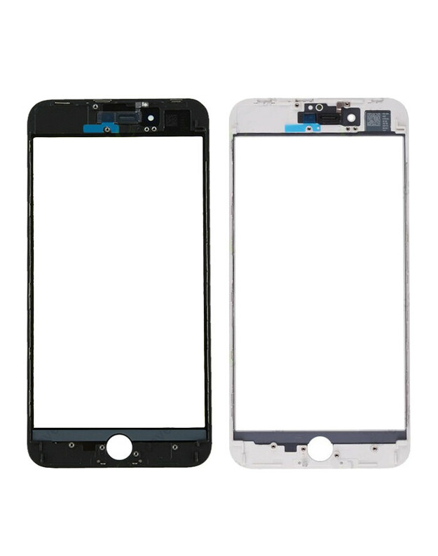 LCD stikliukas Apple iPhone 8 Plus su rėmeliu ir OCA juodas V3
