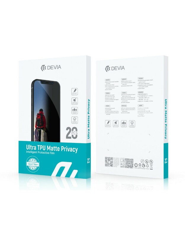 Plėvelių rinkinys karpymo mechanizmui Devia Ultra Intelligent TPU Matte Privacy 20vnt.
