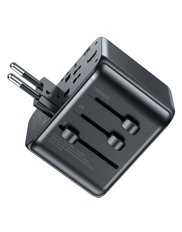Universalus kelioninis įkroviklis Awei C-39 35W GaN 2xUSB-A/3xUSB-C juodas