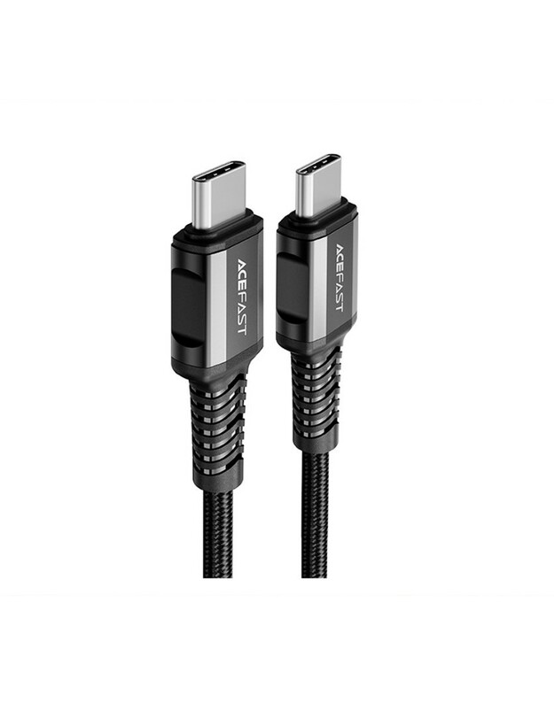 USB kabelis Acefast C1-03 60W USB-C to USB-C 1.2m juodas