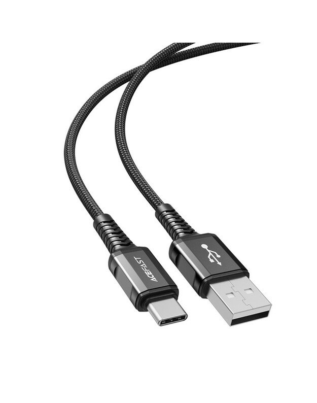 USB kabelis Acefast C1-04 USB-A to USB-C 1.2m juodas
