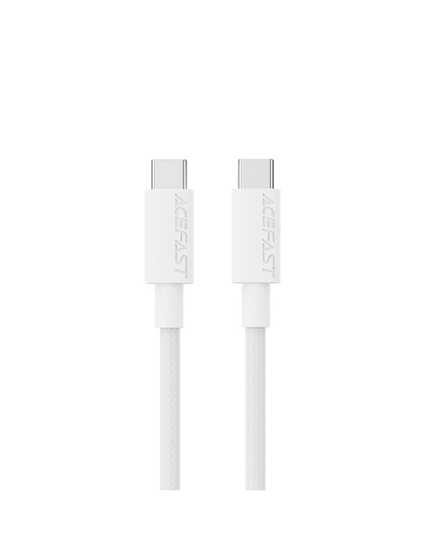 USB kabelis Acefast C18-03 60W USB-C to USB-C 1.2m baltas