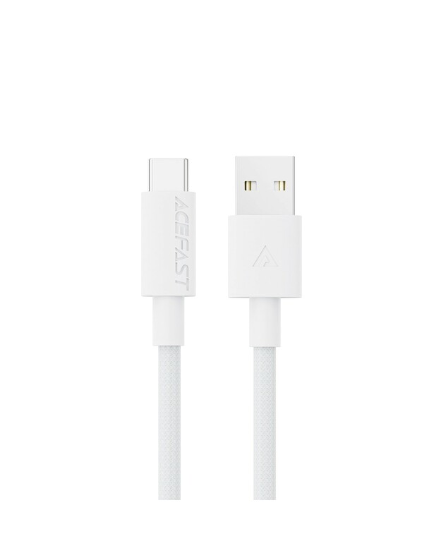 USB kabelis Acefast C18-04 USB-A to USB-C 1.2m baltas