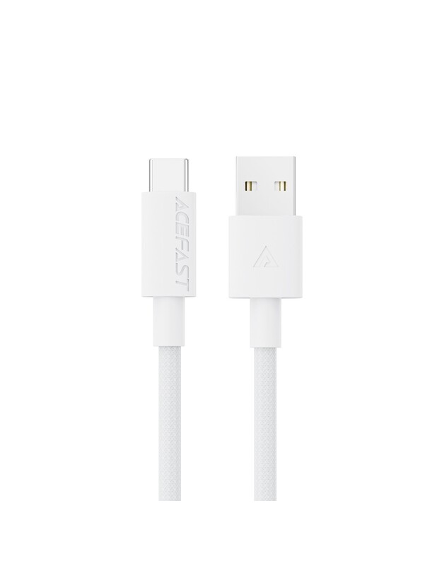 USB kabelis Acefast C18-04 USB-A to USB-C 1.2m baltas