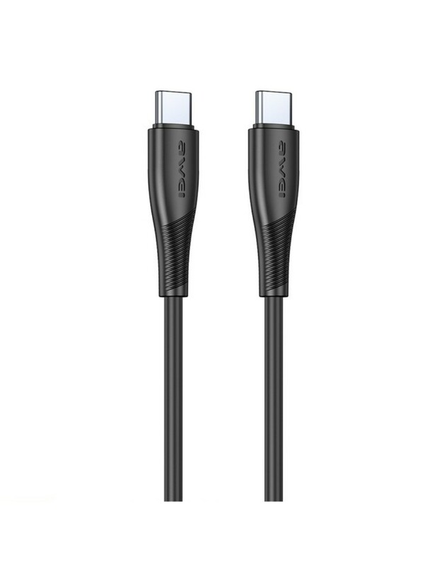 USB kabelis Awei CL-182C USB-C to USB-C 1.0m juodas