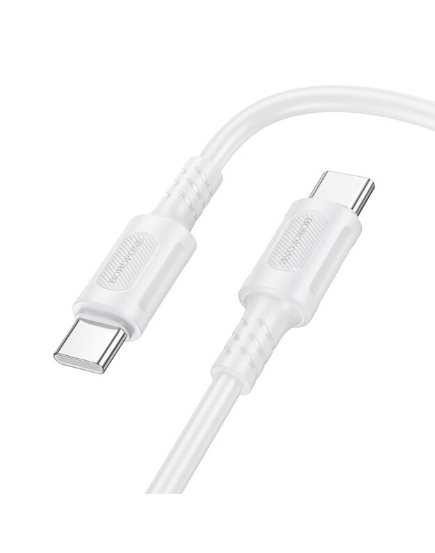 USB kabelis Borofone BX111 60W USB-C to USB-C 1.0m baltas