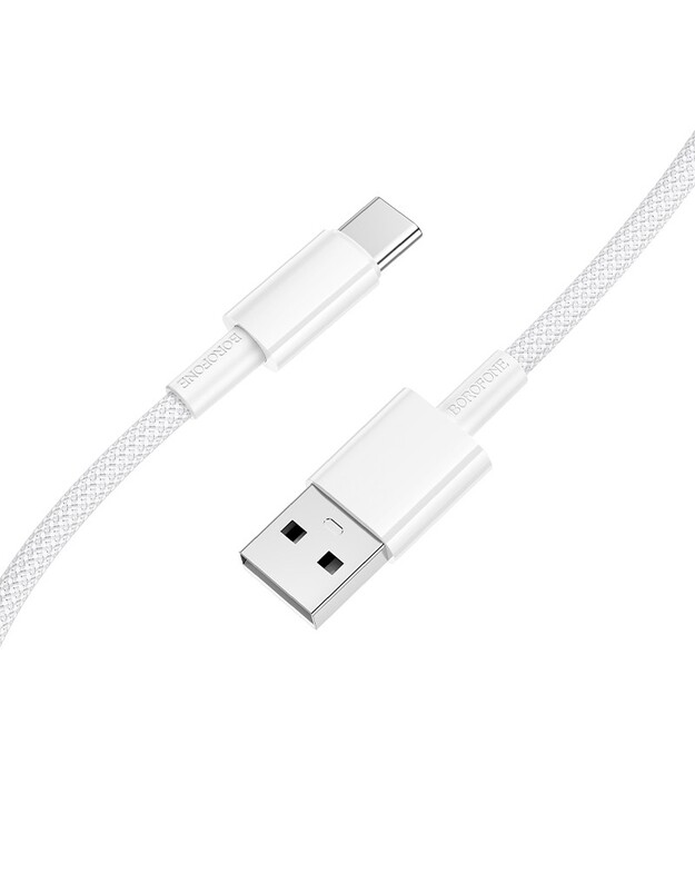 USB kabelis Borofone BX117 USB-A to USB-C 1.0m baltas