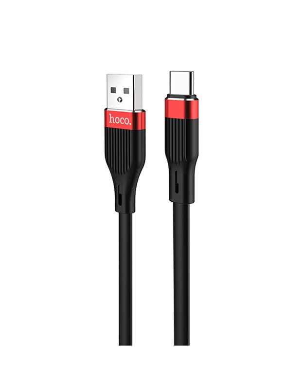 USB kabelis Hoco U72 Type-C 1.2m silikoninis juodas