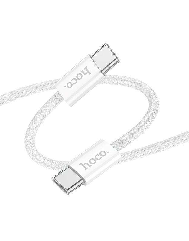 USB kabelis Hoco X104 60W USB-C to USB-C 2.0m baltas