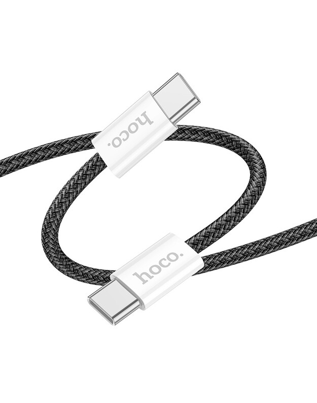 USB kabelis Hoco X104 60W USB-C to USB-C 2.0m juodas