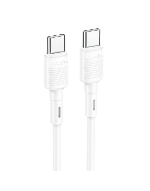 USB kabelis Hoco X83 60W Type-C to Type-C 1.0m baltas