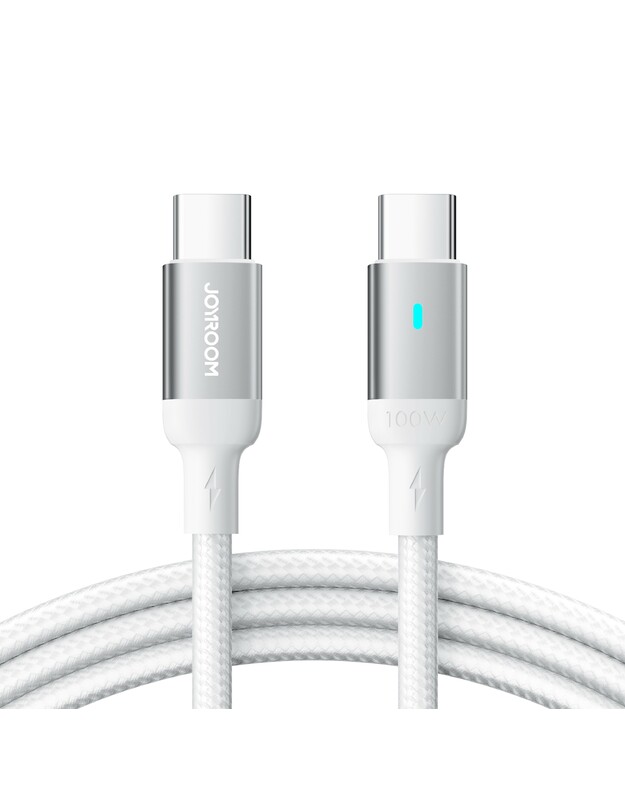 USB kabelis Joyroom S-CC100A10 Type-C to Type-C 100W 1.2m baltas