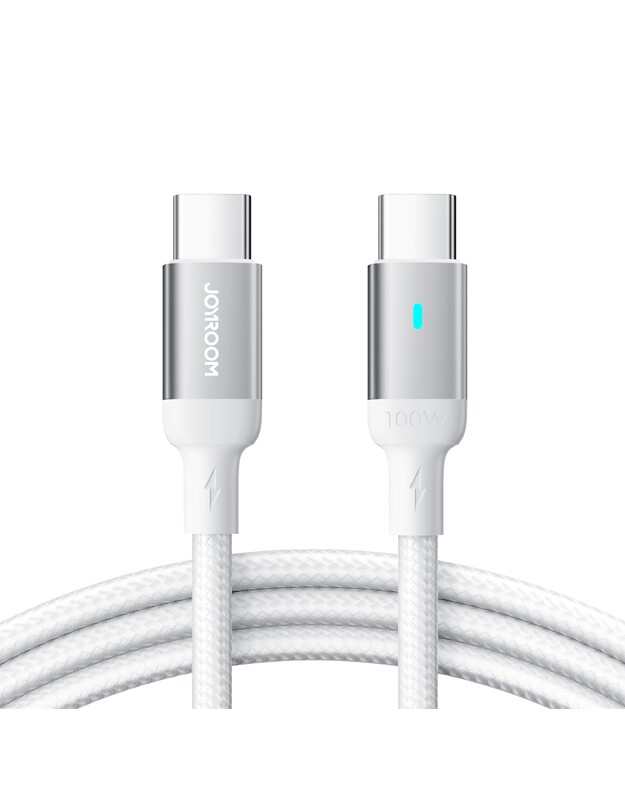 USB kabelis Joyroom S-CC100A10 Type-C to Type-C 100W 1.2m baltas