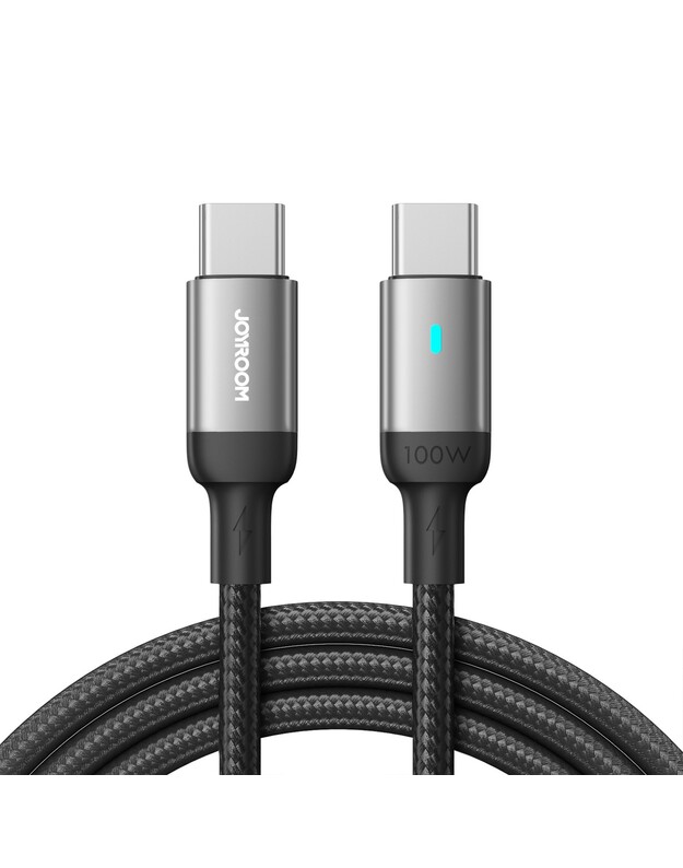 USB kabelis Joyroom S-CC100A10 Type-C to Type-C 100W 1.2m juodas