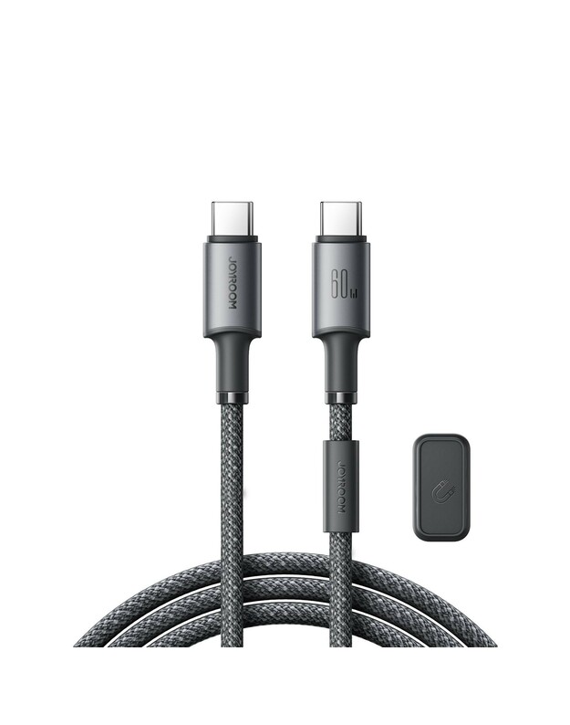 USB kabelis Joyroom SA-50 USB-C to USB-C 60W 1.2m tamsiai pilkas