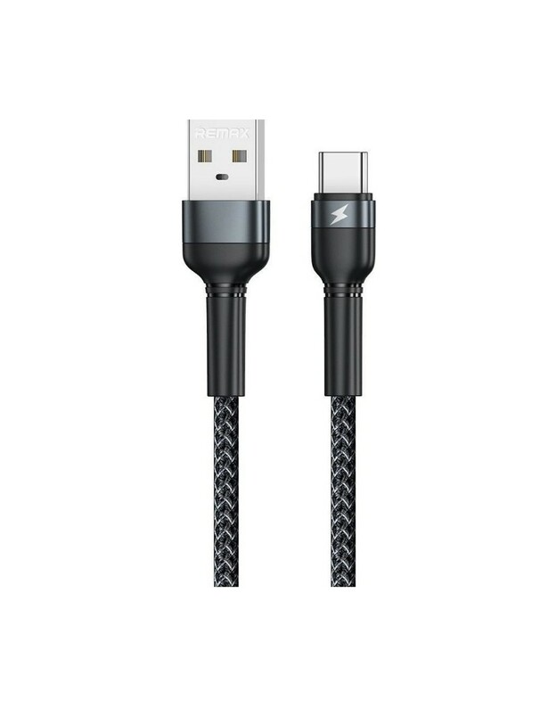 USB kabelis Remax RC-124a USB-A to USB-C 1.0m juodas