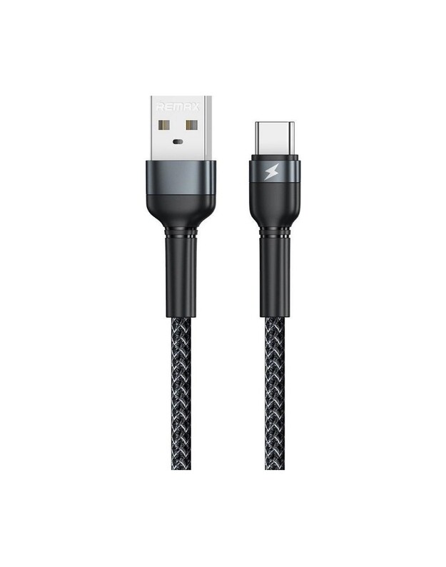 USB kabelis Remax RC-124a USB-A to USB-C 1.0m juodas