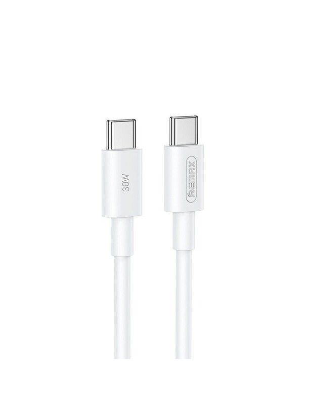 USB kabelis Remax RC-C021 USB-C to USB-C 30W 1.0m baltas