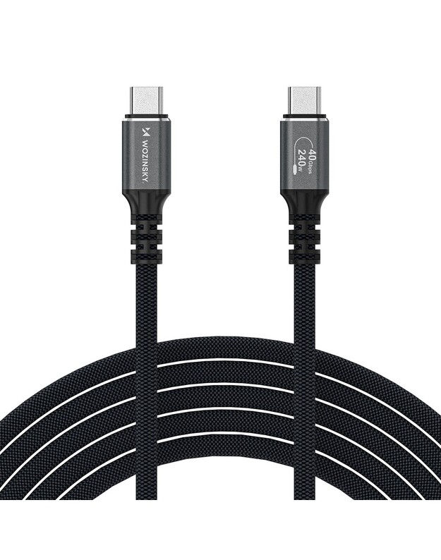 USB kabelis Wozinsky WPS-UY42S USB-C Thunderbolt 4 240W 2.0m juodas