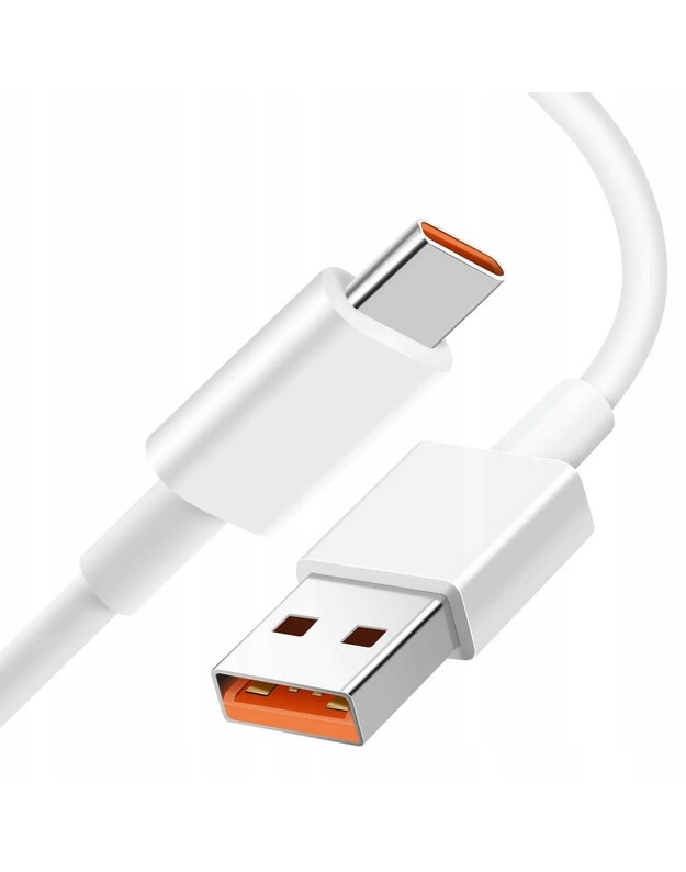 USB kabelis Xiaomi USB-A to USB-C 6A 1.0m baltas