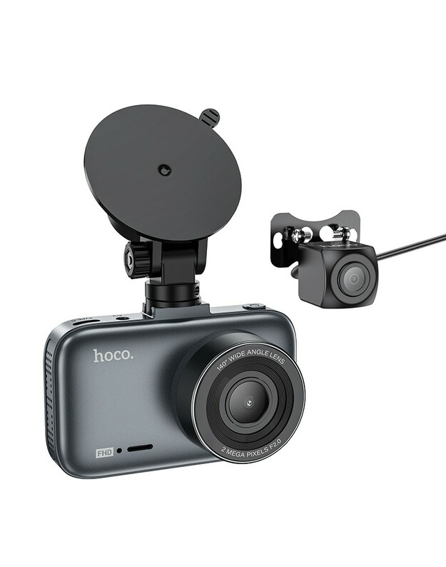 Vaizdo registratorius Hoco DV6 Dual Channel Driving Recorder With Display