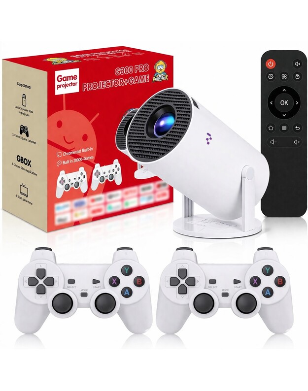 Žaidimų projektorius Reach G300 Pro+ Gaming baltas