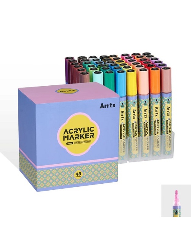 Akriliniai markeriai - flomasteriai ARRTX, 48 spalvų