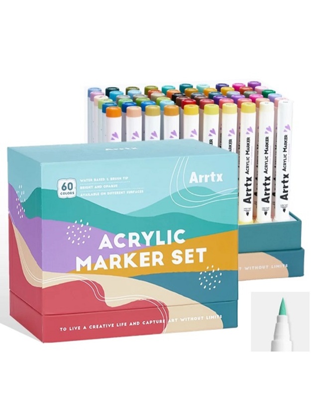 Akriliniai markeriai - flomasteriai ARRTX 60C, 60 spalvų