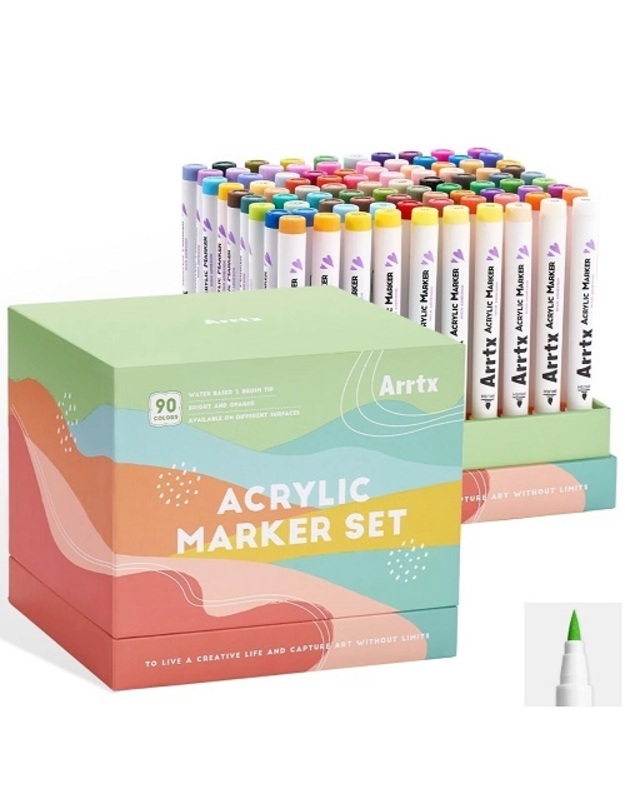 Akriliniai markeriai - flomasteriai ARRTX 90B, 90 spalvų