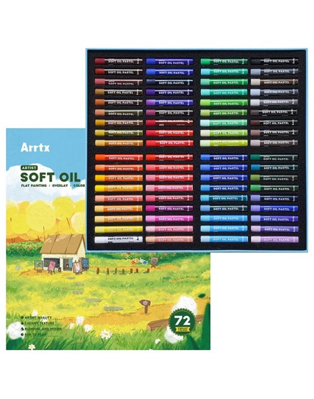 Aliejinių pastelių rinkinys ARRTX, 72 spalvų