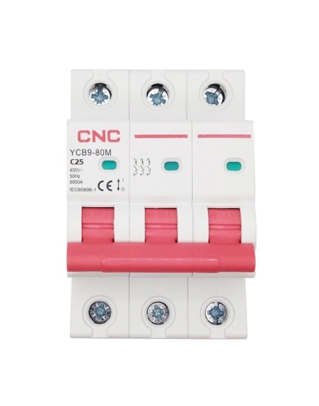 Automatinis jungiklis, 3P, 25A, C klasės, 6kA