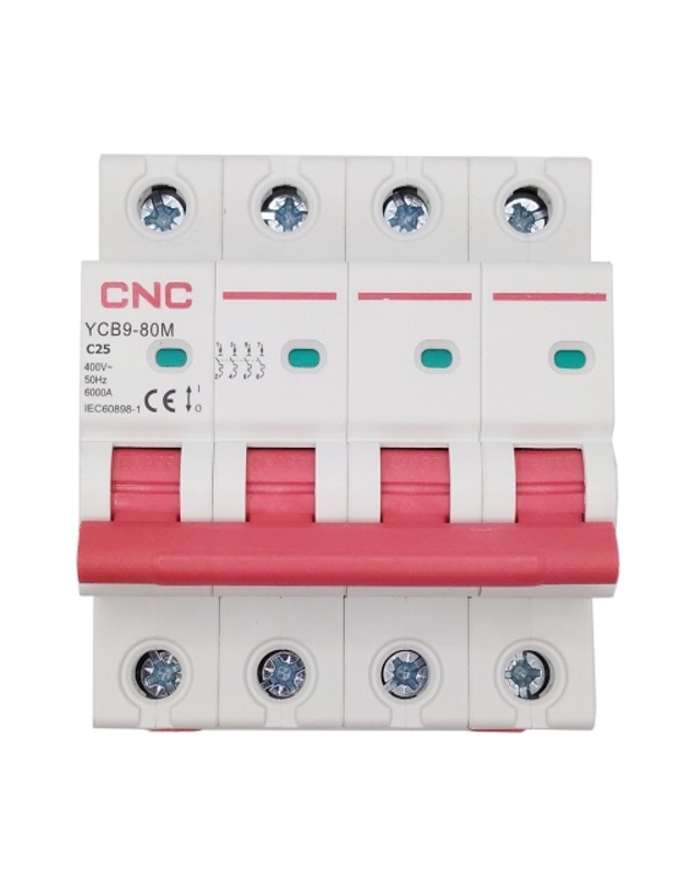 Automatinis jungiklis, 4P, 25A, C klasės, 6kA