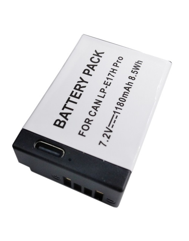 CANON baterija LP-E17H Pro (be mikroschemos), 1180mAh, USB Type-C