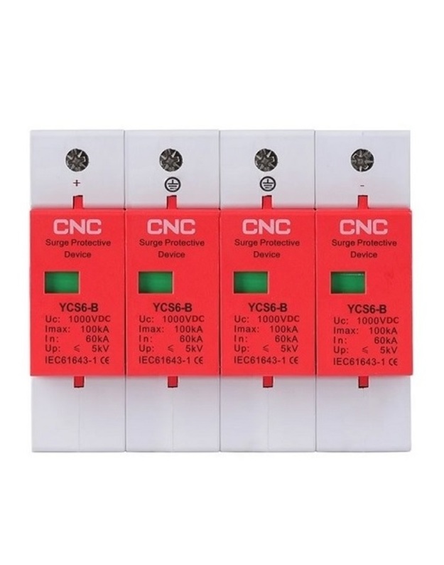 DC viršįtampių ribotuvas, 4P, B klasės, 60-1000kA, 1000VDC