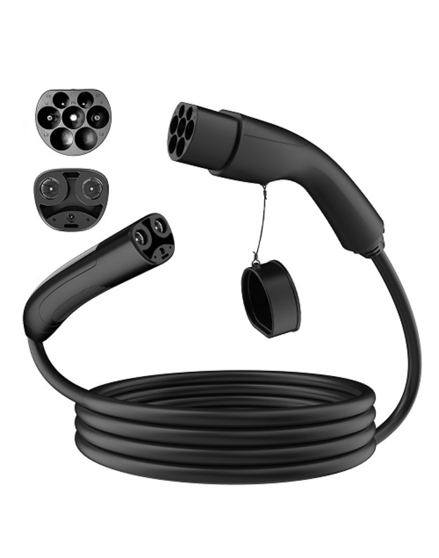 Elektromobilio įkrovimo kabelis Tesla NACS - Type 2, 32A, 7.2kW, 1-fazė, 5m