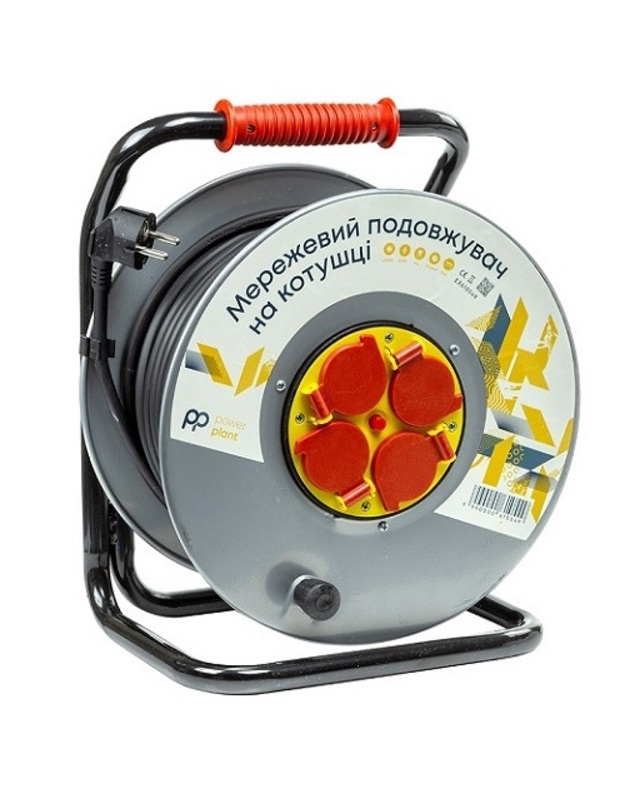 Ilgintuvas su rite 50m, 4 lizdai, 3x2.5mm2