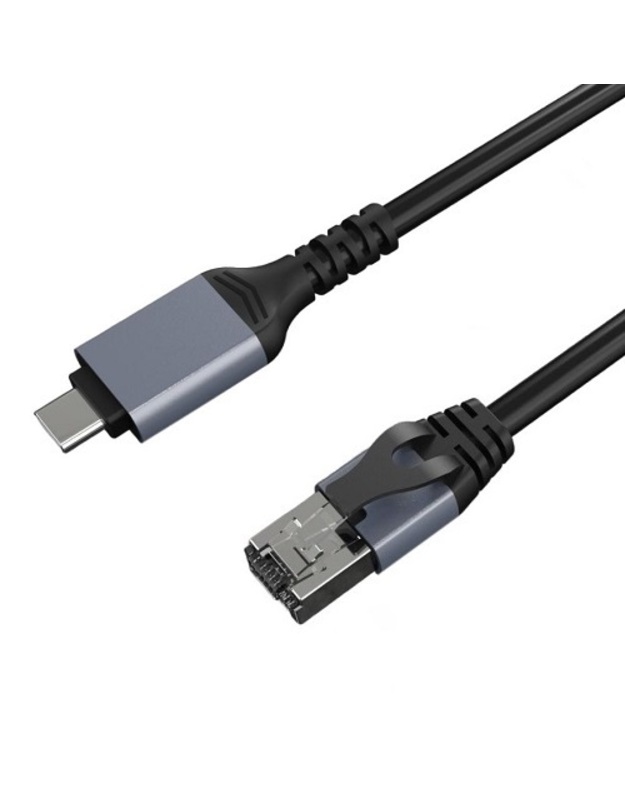 Interneto kabelis CAT6 UTP, USB Type-C - RJ45, 2m