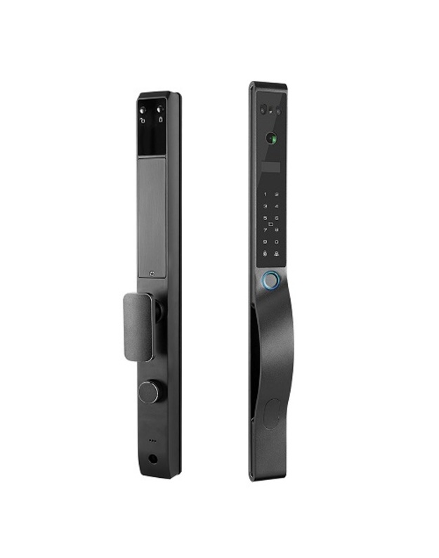 Išmanioji spyna, Tuya, su veido atpažinimu, pirštų antspaudų skaitytuvu (dešinė, į vidų)