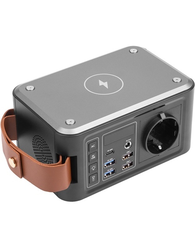 Išorinė baterija 24000mAh, PD18W, AC 120W, USB-C, 4xUSB