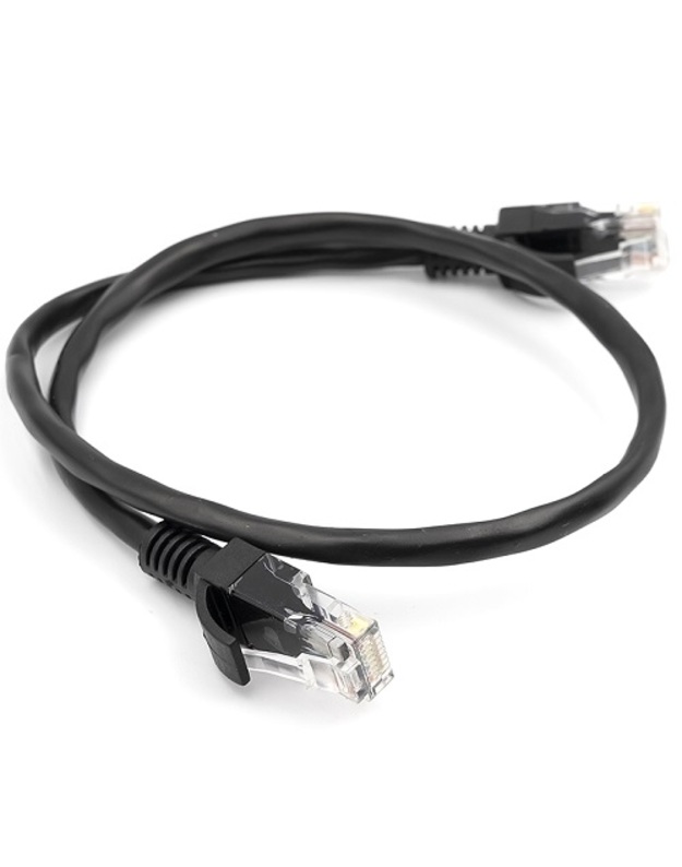 Kabelis Cat5E UTP, 0.5m, juodas