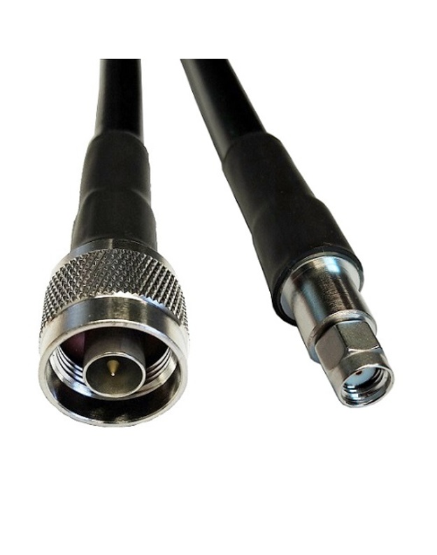 Kabelis LMR-400, 10m ilgio, N-male į RP-SMA-male
