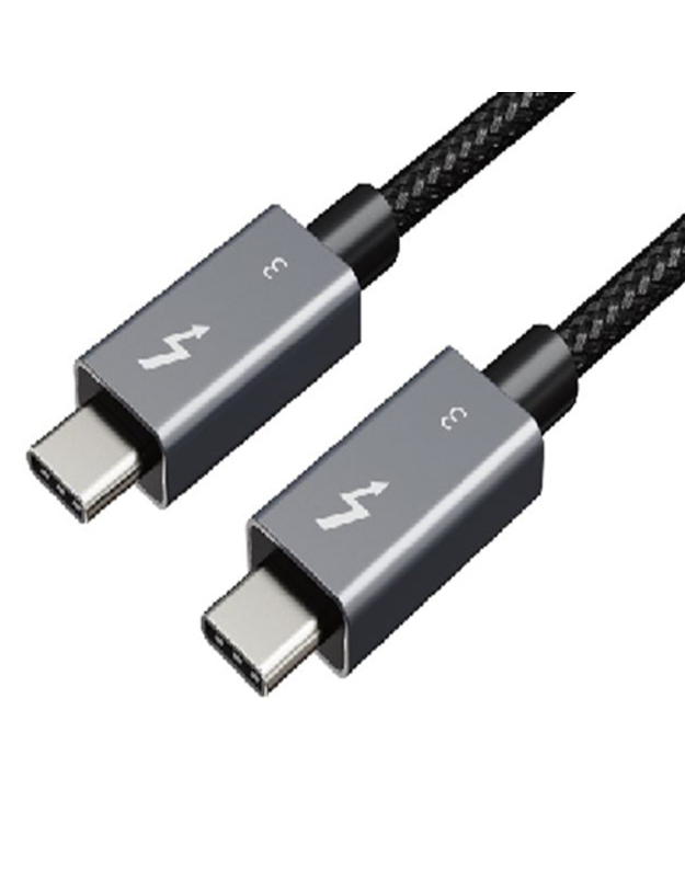 Kabelis Thunderbolt 3, USB-C - USB-C, 40Gbps, 100W, 20V/ 5A, 4K/ 60HZ, 1m
