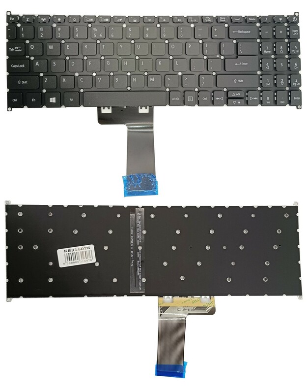 Klaviatūra ACER: Aspire 3 A315-23, su pašvietimu