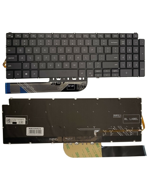 Klaviatūra DELL 5584, 5590, 5593, 5594, 5598, su pašvietimu, US