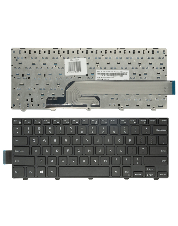 Klaviatūra DELL Inspiron 14: 3000, 3441, 3442, 3446, 3447, 3449, 3451, 3458